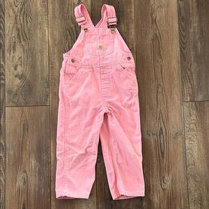 Carhartt Kids Pink Overalls 3T